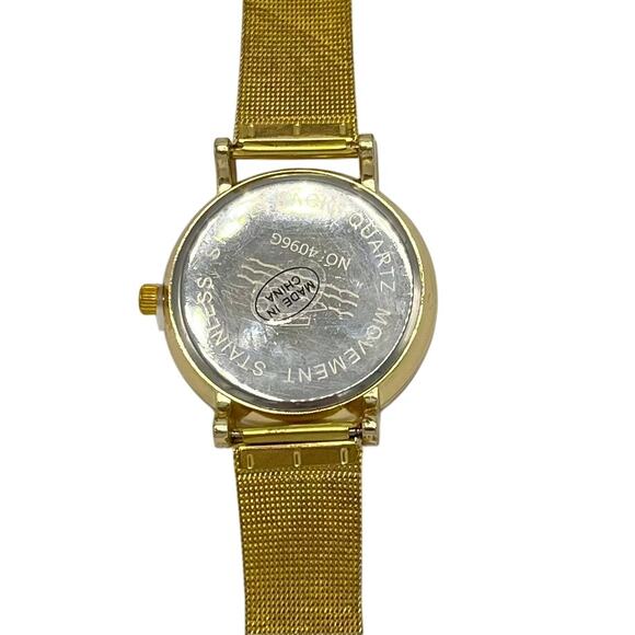 Women's Fashion Mesh Gold Rhinestone Wristwatch - Picture 6 of 6